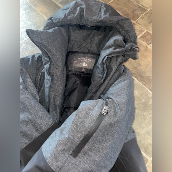 New Athletic Works winter jacket coat grey and black. Worn once/ too small - Picture 4 of 5